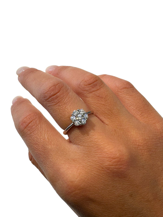 Anello Solitario Fiore