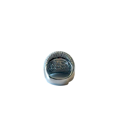 Anello Bombato Pavè