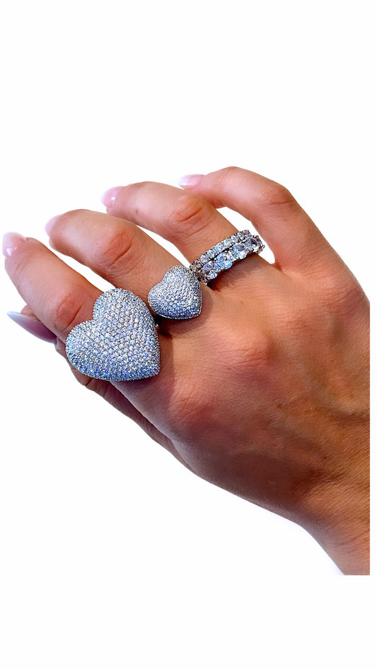 Anello Cuore Pavè Small