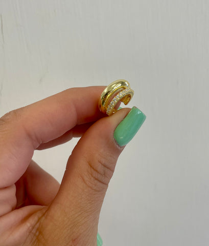 Eurcuff bombato zirconato