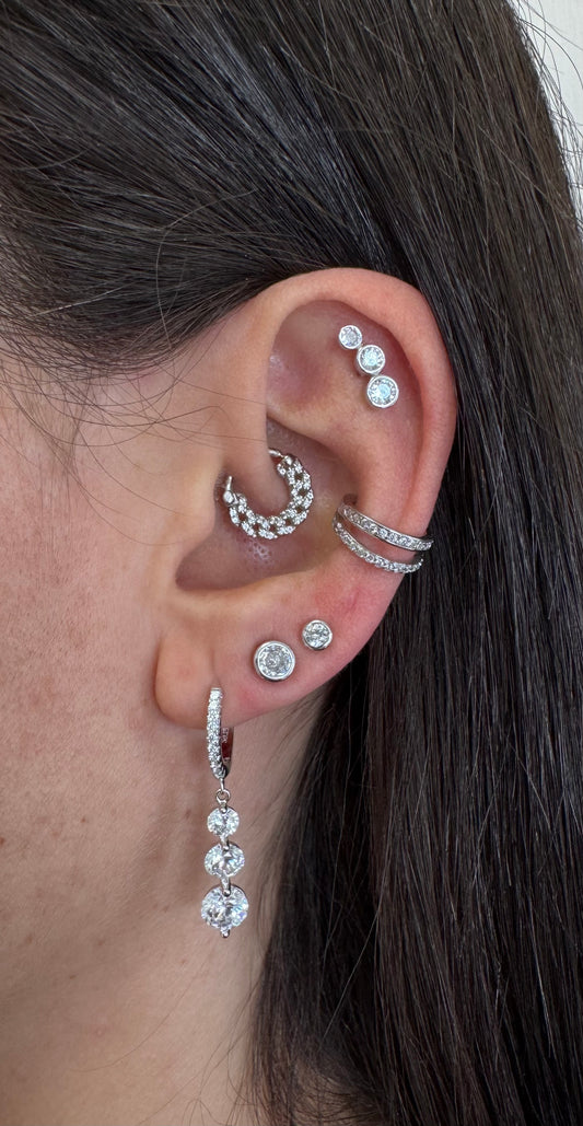 Orecchini Tris Pendenti