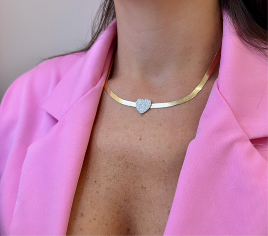 Collana Piattina Cuore