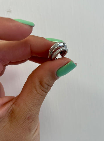 Eurcuff bombato zirconato