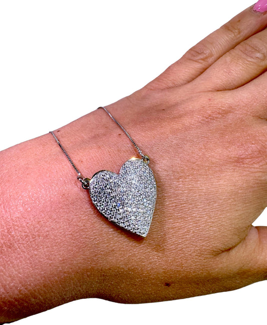 Collana Cuore Pavè Personalizzabile